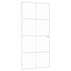 vidaXL siseuks, valge, 93x201,5 cm, karastatud klaas/alumiinium, &otilde;huke