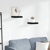 vidaXL seinariiulid, 2 tk, kõrgläikega must, 23 x 23,5 x 3,8 cm MDF