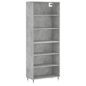 vidaXL k&otilde;rge kapp, betoonhall, 69,5 x 32,5 x 180 cm, tehispuit