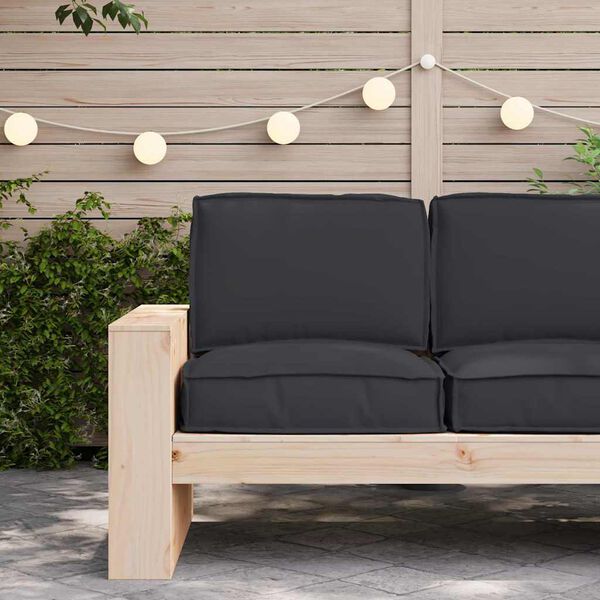 vidaXL Pallet padjakomplekt 2 pcs Must Oxfordi kangas