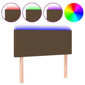 vidaXL LED-voodipeats, tumepruun, 80x5x78/88 cm, kangas