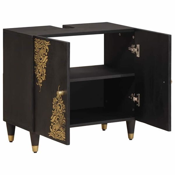 vidaXL Valamukapp ladustamisega Must 62 x 33 x 58 cm Tugev mango puu