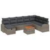 vidaXL Aia Diivanikomplekt padjaga ladustamisega 9 pcs Hall pol&uuml;rotang