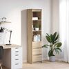 vidaXL Highboard Sonoma tamm 37,5x35x180 cm Engineered Wood