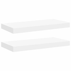 vidaXL seinariiulid, 2 tk, valge, 50 x 23 x 3,8 cm MDF