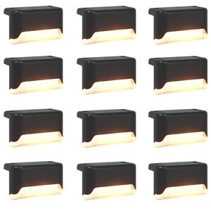 vidaXL V&auml;lised p&auml;ikesevalgused maapinna konksuga 12 pcs Soe valge