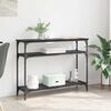 vidaXL Konsoollaud riiuliga Must tamm 100 x 29 x 75 cm Tehispuit