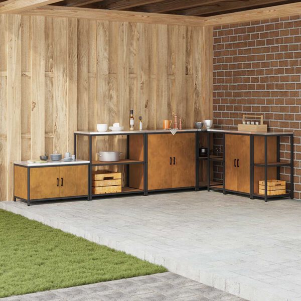 vidaXL K&ouml;&ouml;givarude s&auml;ilitamine riiuliga Rooste 60 x 50 x 92 cm Teras