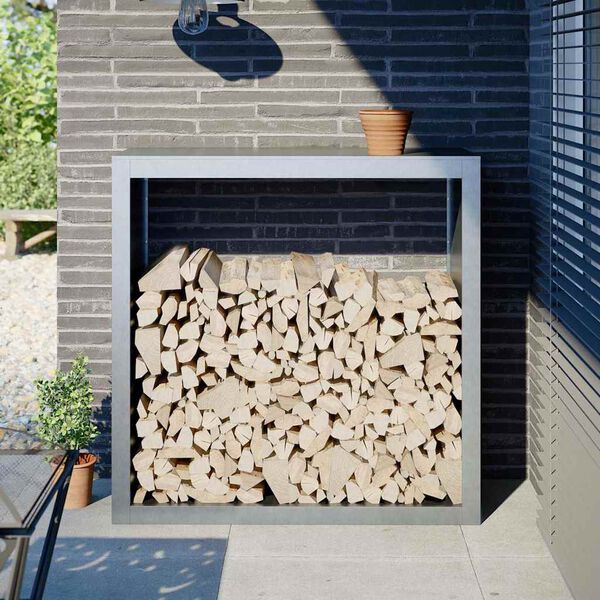 vidaXL k&uuml;ttepuude rest, 100x40x100 cm, tsingitud teras