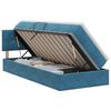 vidaXL Laos voodi peaga Tumesinine 90 x 200 cm Samet