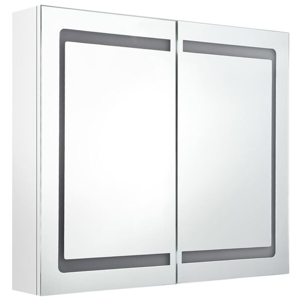 vidaXL LED vannitoa peegelkapp, säravvalge, 80 x 12 x 68 cm