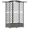 vidaXL T&otilde;stetud Padi Kase ja Katusega Helehall 124 x 40 x 123 cm PP