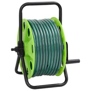 vidaXL eraldiseisev roheline voolikurull 20 m voolikuga, PVC