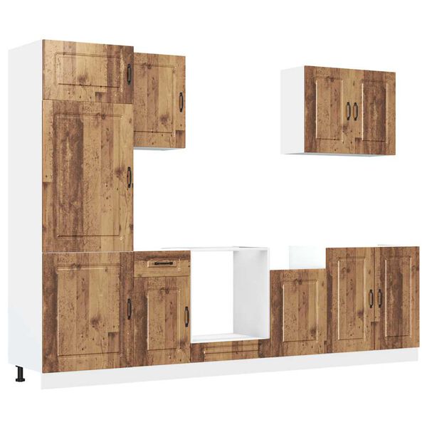 vidaXL 7-osaline k&ouml;&ouml;gikapi komplekt Kalmar, vana puit, tehispuit