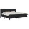 vidaXL Voodiraam madratsiga peaga Must 180 x 200 cm Samet