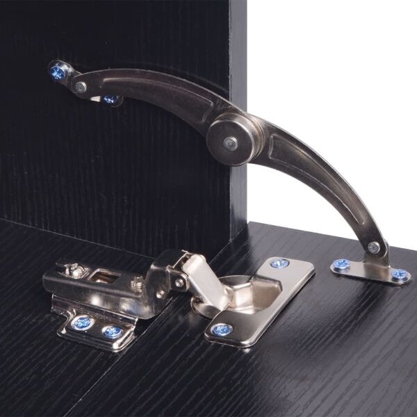 vidaXL kaheksaosaline valamuga vannitoam&ouml;&ouml;bli komplekt, must