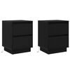 vidaXL &Ouml;&ouml;lambi kapp 2 pcs Must tamm 39 x 34,5 x 50 cm Tehispuit
