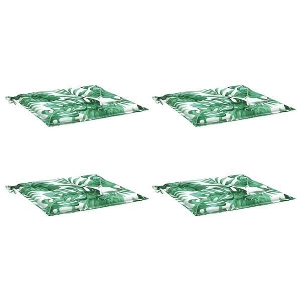 vidaXL tooli istmepadjad 4 tk, lehemuster, 40 x 40 x 4 cm, kangas