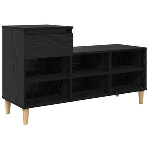 vidaXL Kinga kapp sahtliga Must tamm 102 x 36 x 60 cm Tehispuit