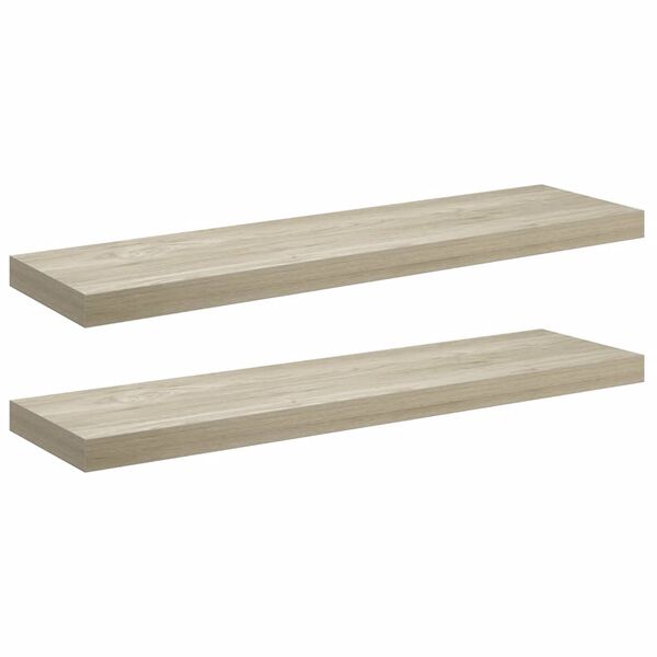 vidaXL seinariiulid, 2 tk, tammev&auml;rvi, 90 x 23,5 x 3,8 cm MDF