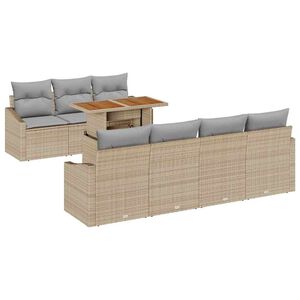 vidaXL Aia Diivanikomplekt ladustamisega 8 pcs Beež Pol&uuml;rooster