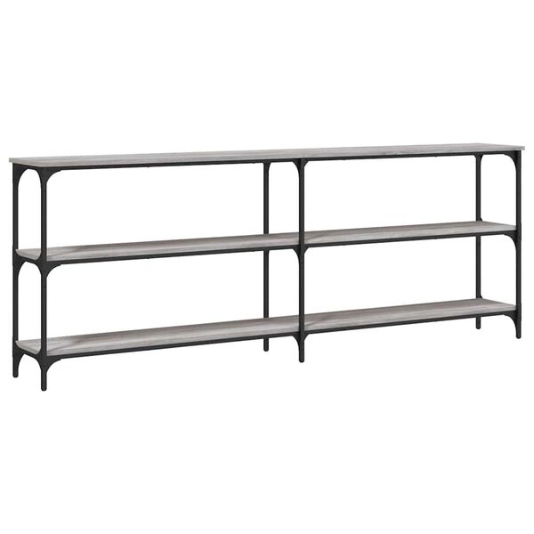vidaXL konsoollaud, hall Sonoma tamm, 200x29x75 cm, tehispuit