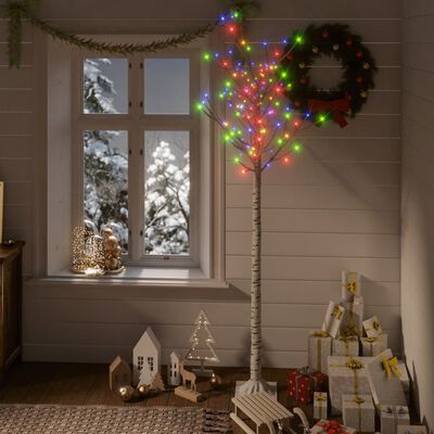 vidaXL jõulupuu 180 LEDi 1,8 m, värviline paju, tuppa/õue