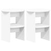 vidaXL K&otilde;rvalkapp 2 pcs Valge &Oslash;40 x 50 cm T&ouml;&ouml;deldud puit