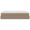 vidaXL Ottomani voodiraam madratsiga, cappuccino, 120x190cm, kunstnahk