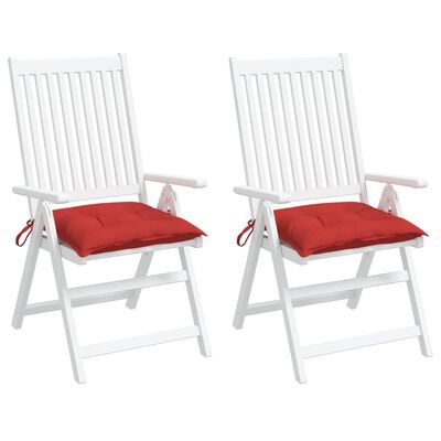 vidaXL tooli istmepadjad 2 tk, punane, 50 x 50 x 7 cm, kangas