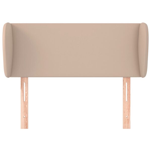 vidaXL voodipeats servadega, cappuccino, 83x23x78/88 cm, kunstnahk