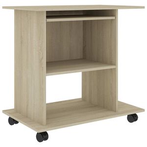 vidaXL arvutilaud, Sonoma tamm 80 x 50 x 75 cm tehispuit