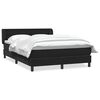 vidaXL Box Vedruvoodi Madratsiga Must 140x220 cm samet