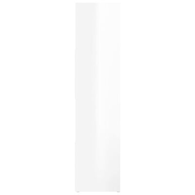 vidaXL raamaturiiul/ruumijagaja, kõrgläikega valge, 105 x 24 x 102 cm
