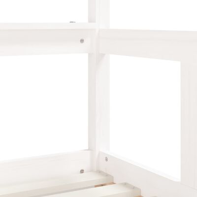 vidaXL lastevoodi raam sahtlitega, valge, 70 x 140 cm, männipuit