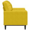 vidaXL 2-kohaline diivan patjadega, kollane, 120 cm, samet