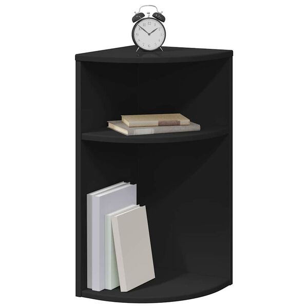 vidaXL Otsalaud Must 29,6 x 29,6 x 60 cm Tehispuit