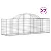 vidaXL kaarekujulised gabioonkorvid 2 tk, 200x50x60/80 cm, raud