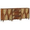 vidaXL Vannitoa kapikomplekt 3 pcs Kullaga mesi pruun 180 x 33 x 75 cm