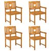 vidaXL V&auml;libank 4 pcs Naturaalne 56 x 55,5 x 90 cm Tugev akatsiapuu