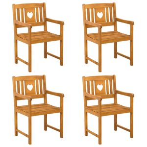 vidaXL Aiatoolid 4 pcs Naturaalne Tugev akatsiapuu