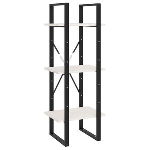 vidaXL 3-korruseline raamaturiiul, 40x30x105 cm, valge, m&auml;nnipuit