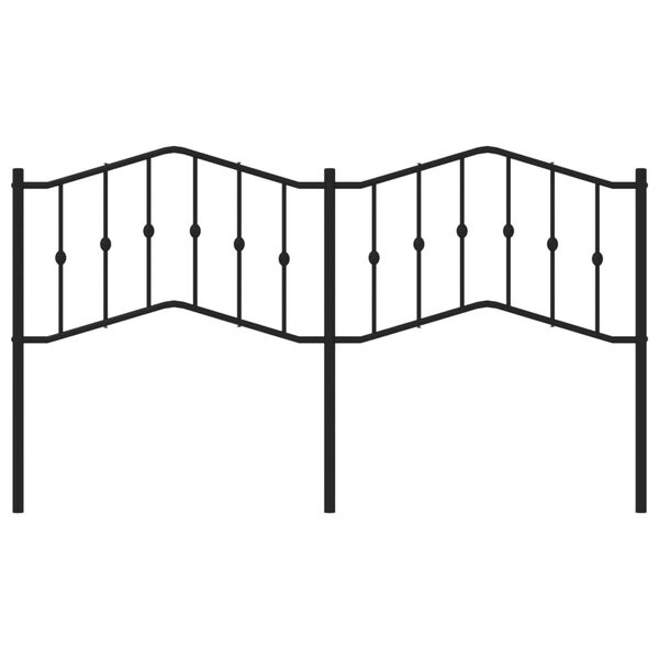 vidaXL metallist voodipeats, must, 160 cm