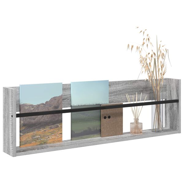 vidaXL Ajakirja riiul riiuliga Hall Sonoma 100 x 12 x 30 cm Tehispuit