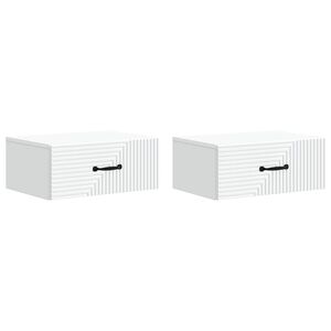 vidaXL Seinale kinnitatav &ouml;&ouml;tis sahtliga 2 pcs Valge 49 x 34,5 x 20 cm