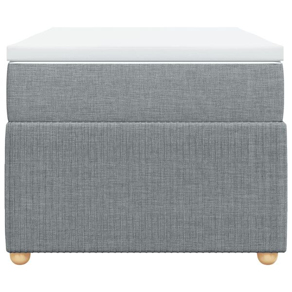 vidaXL kontinentaalvoodi madratsiga, helehall, 100x200 cm, kangas