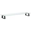 vidaXL monitorialus, must, 80x20x8 cm, karastatud klaas ja metall