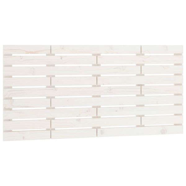 vidaXL seinale kinnitatav voodipeats, valge, 156x3x63 cm, m&auml;nnipuit