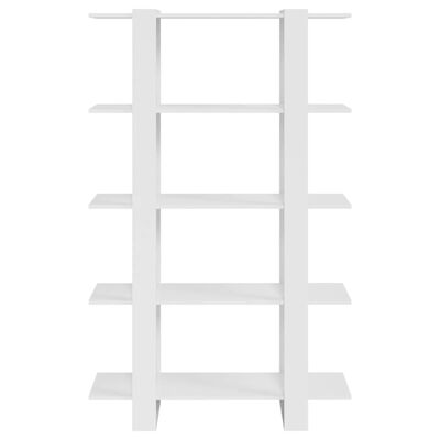 vidaXL raamaturiiul/ruumijagaja kõrgläikega valge 100x30x160 cm