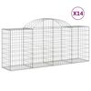 vidaXL kaarekujulised gabioonkorvid 14, 200x50x80/100cm tsingitud raud